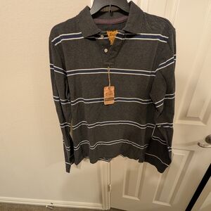 Black Striped Men's Polo Shirt